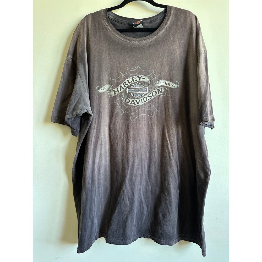 Harley Davidson T Shirt 3XL Mens Faded Black Sudbury Canada Graphic Biker Tee